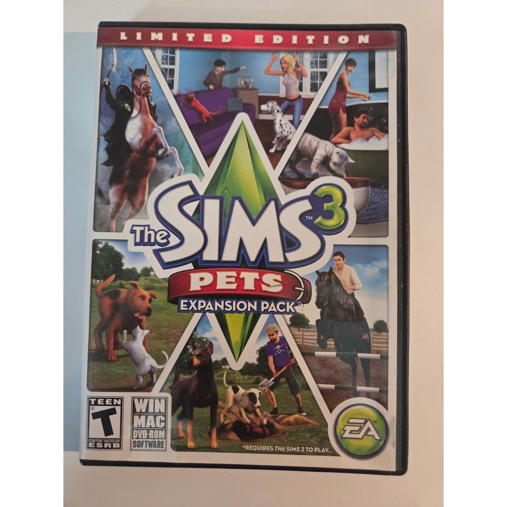 The Sims 3 Pets Expansion Pack Limited Edition PC Mac DVD-ROM EA Games 2011